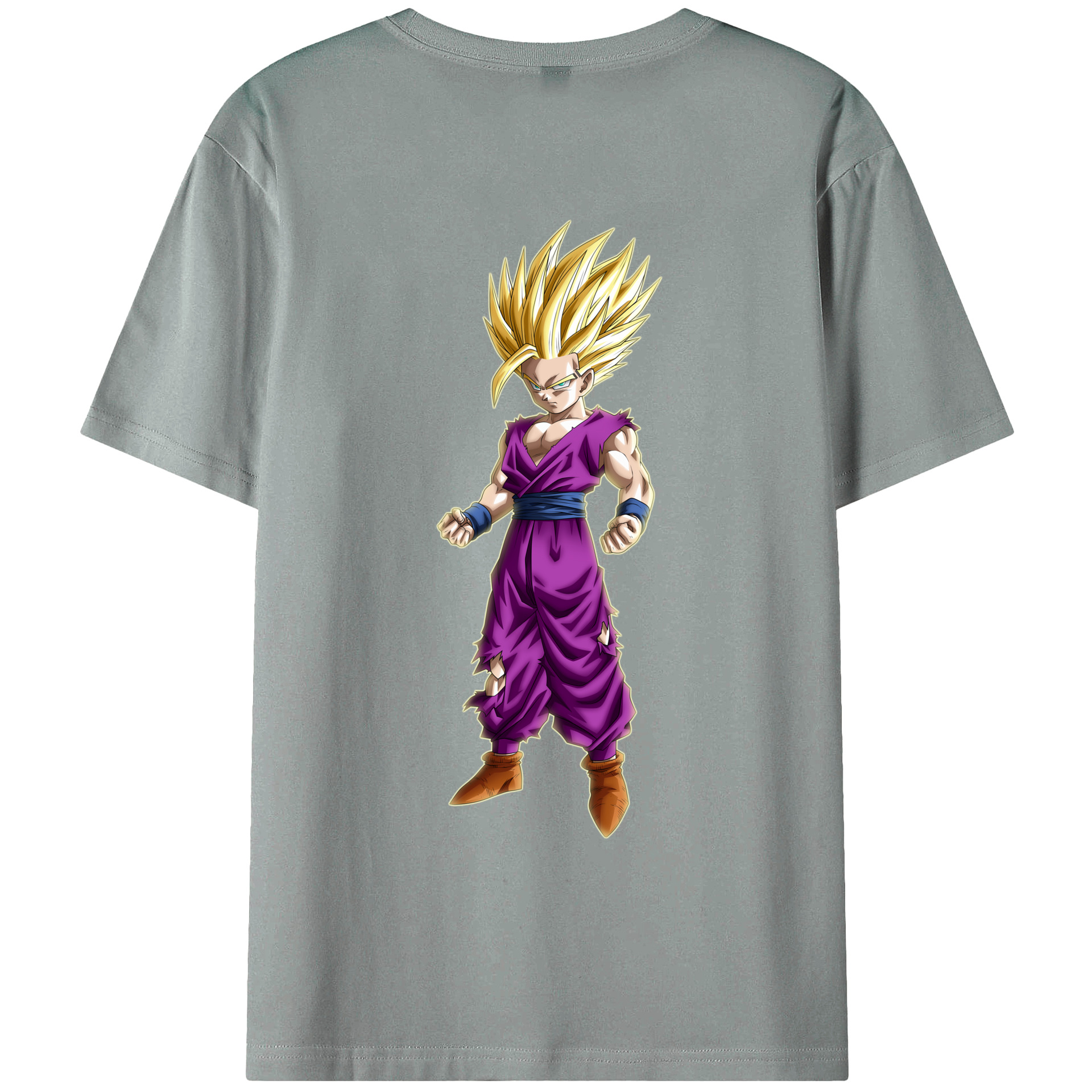 （画像用） ドラゴンボール 孫 悟飯（そんごはん）DRAGON BALL Son Gohan 綿100％ メンズ半袖Tシャツ（バックプリント） 通気性